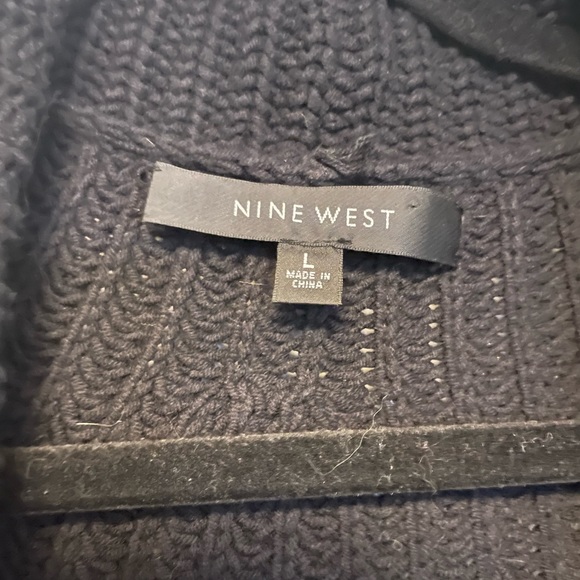 Nine West Women’s Black Knit Sweater Cardigan Size Large Cozy - Picture 5 of 10